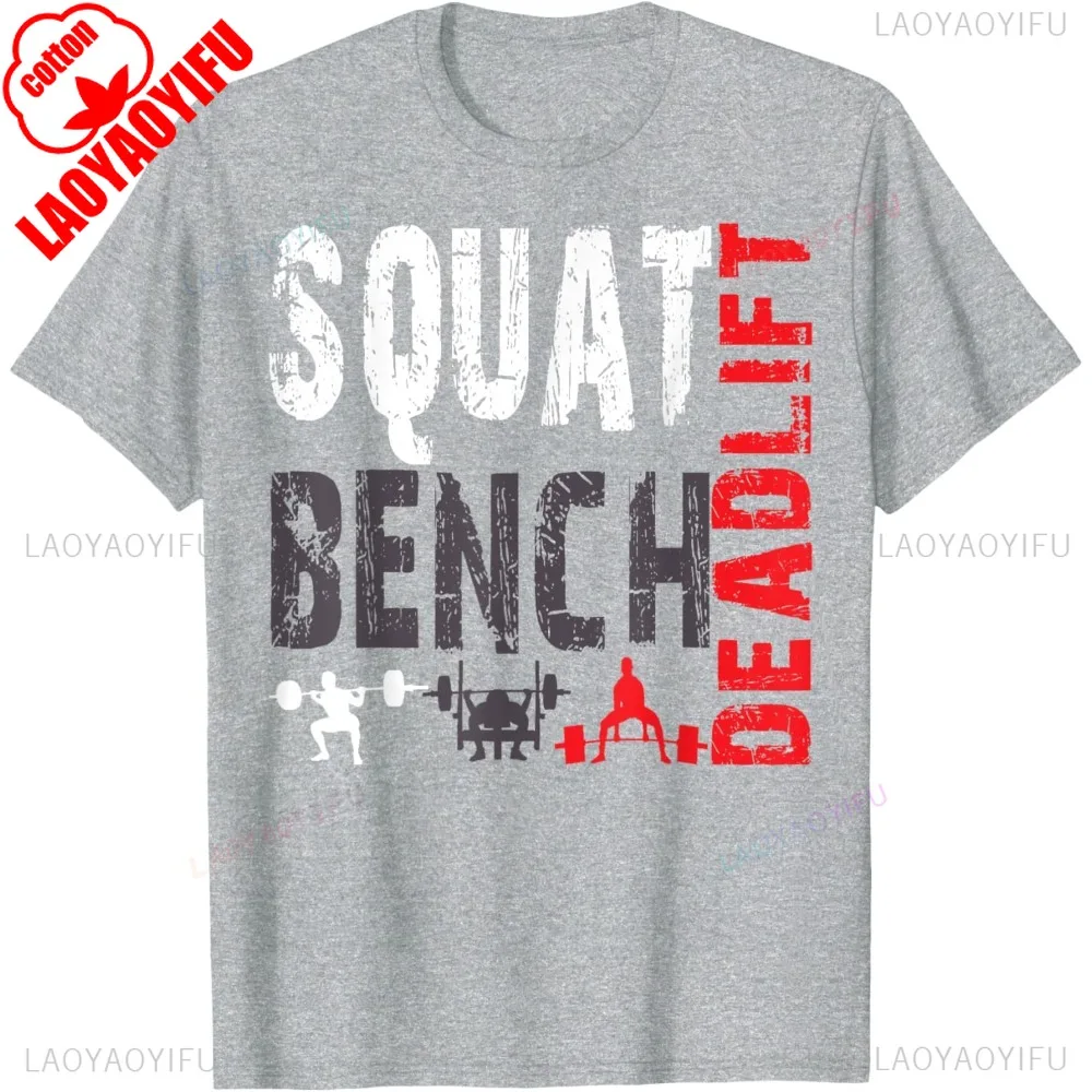 Powerlifting Shirt Squat Bench Kreuzheben Gewichtheben T-Shirt Lustige GYM Männer Casual Crewneck Baumwolle Kurzarm Fitness Kleidung – Detail 3