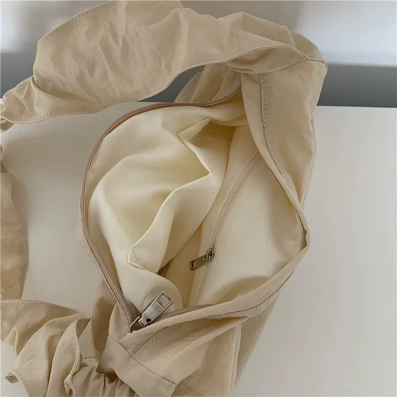 Fashion Large Capacity Canvas Bag Female Literary Style Single Shoulder Bag Novel Solid Color Handbag