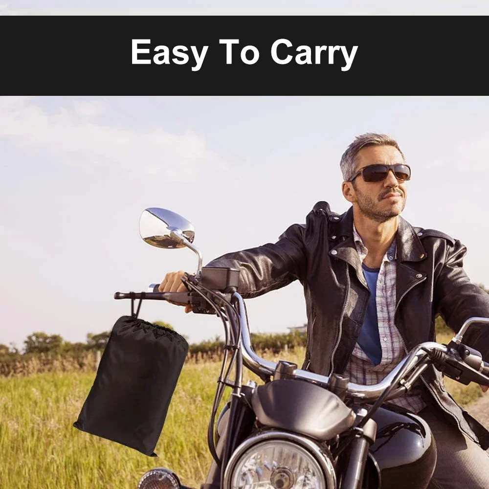 Waterproof Motorcycle Cover All Season Dustproof UV Resistant Scooter Cover 190T Fabric Outdoor Indoor Motorbike Protection