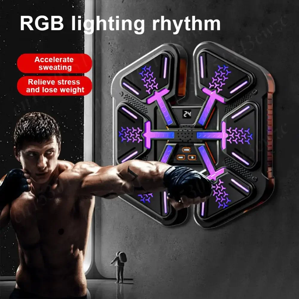 Smart Bluetooth Boxing Machine with Gloves,Smart Music Boxing Trainer Punching Equipment Bluetoot Wall-Mounted Wall Target Toys