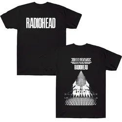 Radiohead European Tour Graphic Cotton T - Shirt - Trendy Summer Streetwear - S (Black)