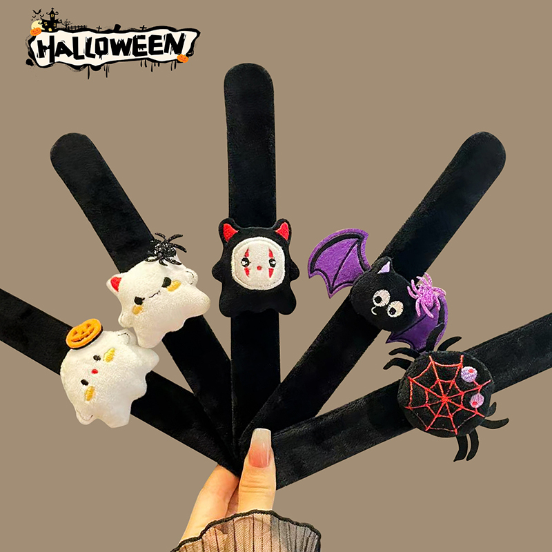 Halloween Gift Plush Ghost Decoration Creative Cute Bat Patting Circle Bracelet Children's Funny Patting Circle