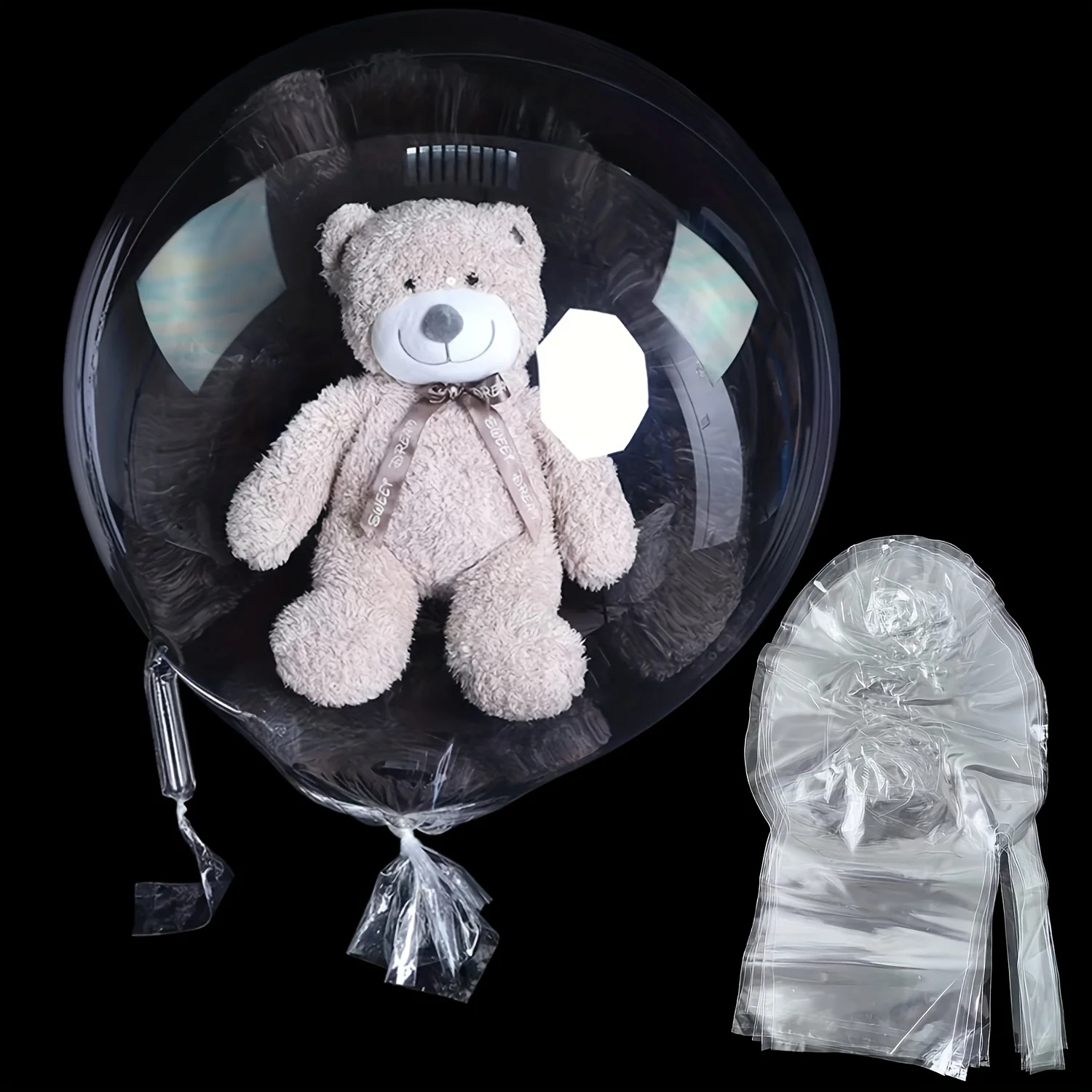 5/10 Stück transparente Wellenballons mit breiter Öffnung, Geschenkverpackung für Hochzeit, Geburtstagsparty-Dekoration (ohne Inhalt)
