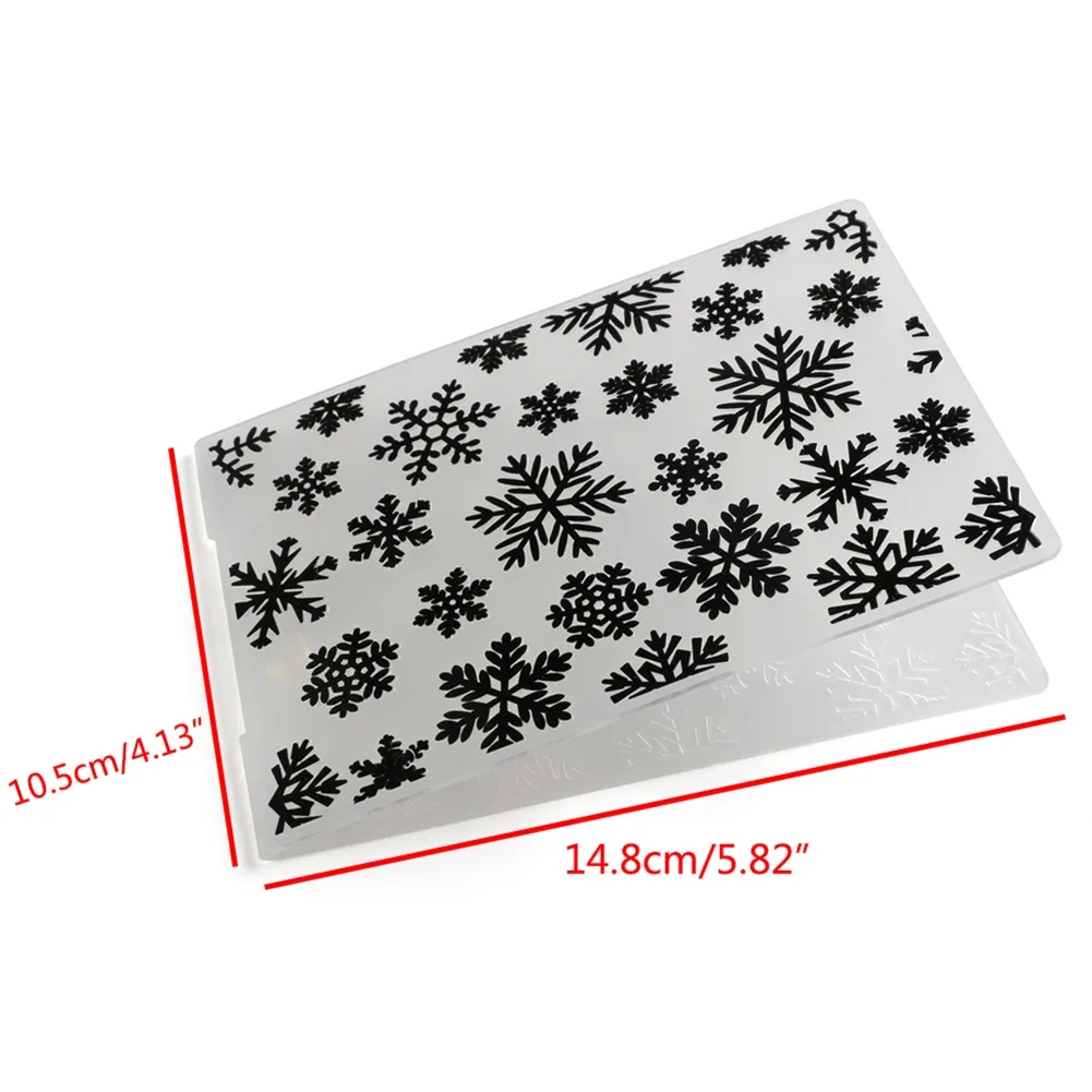 Plastic embossing folder embossing folder Plastic Embossing Folders 14.4x10.5x0.2cm DIY Embossing Templates Art Crafts Album Decoration Snowflake Pattern for Scrapbooking