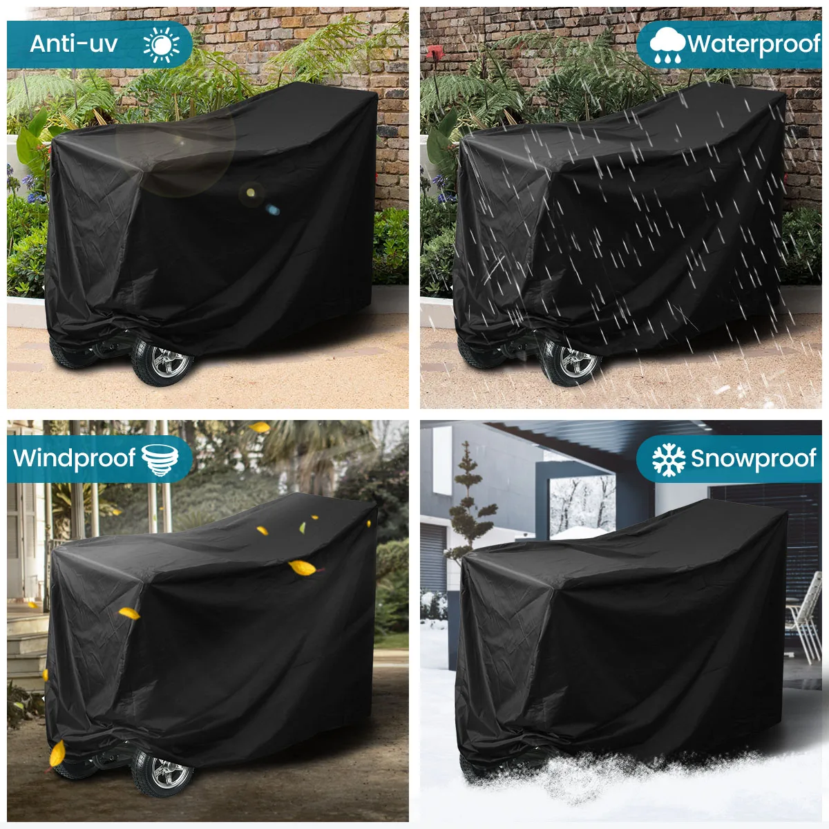 Waterproof Oxford Scooter Cover Black Protection