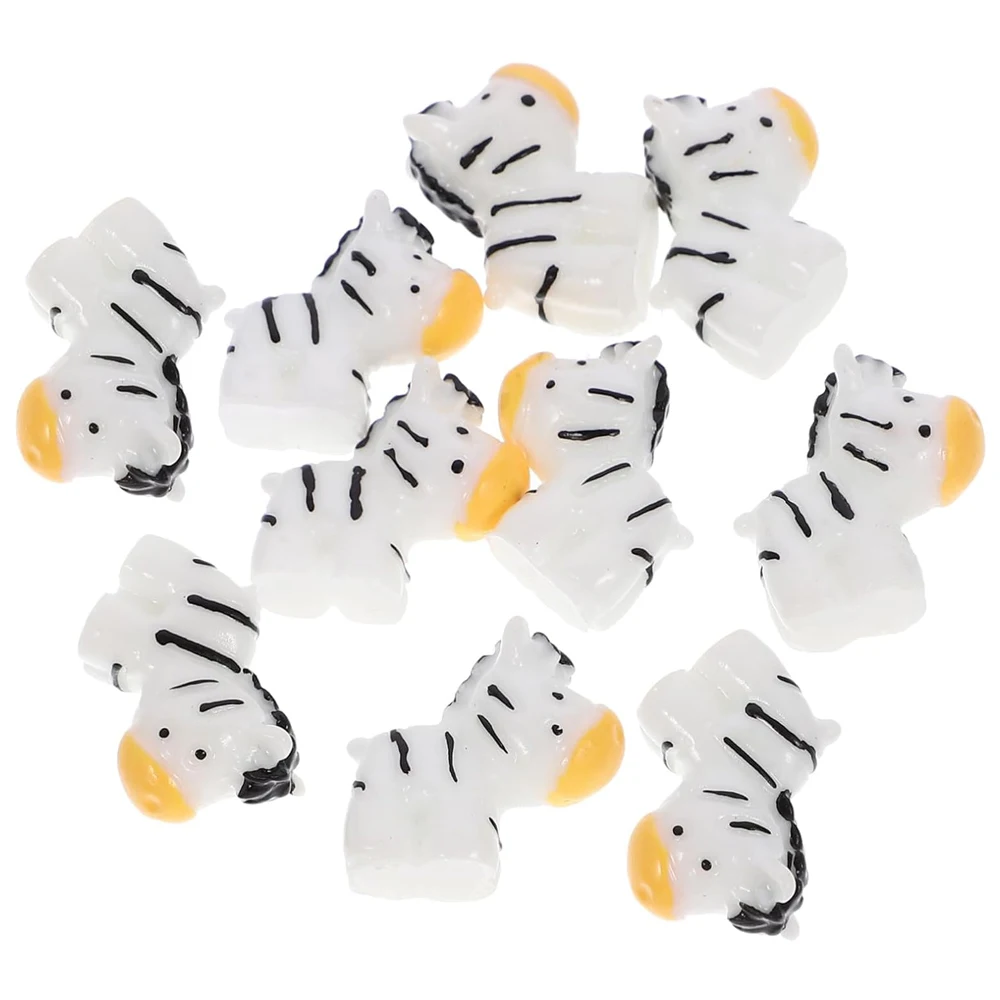 5/10pcs Egész kicsi Gyanta zebras Állat miniatures figurines, aranyos Tündéri szép kerti Dísztárgy, Lombosmohák mikro Táj DIY kézműves decoratie