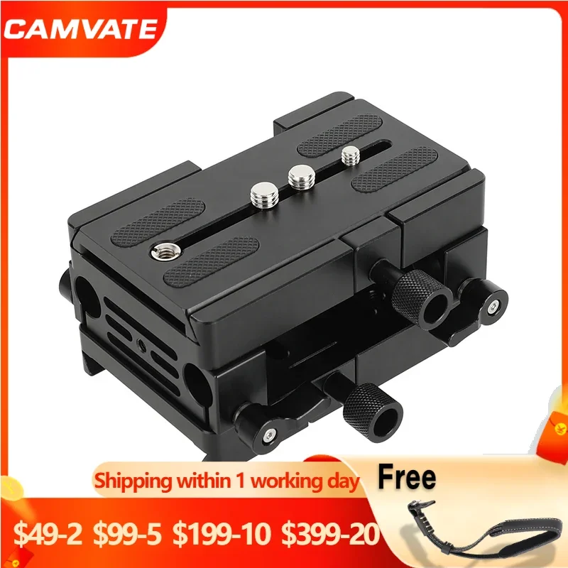 Camvate-placa de Liberação Rápida para o Ombro Dslr Placa Base da Câmera Braçadeira Dovetail Arri Lws Rod Support System Tripé 15 mm
