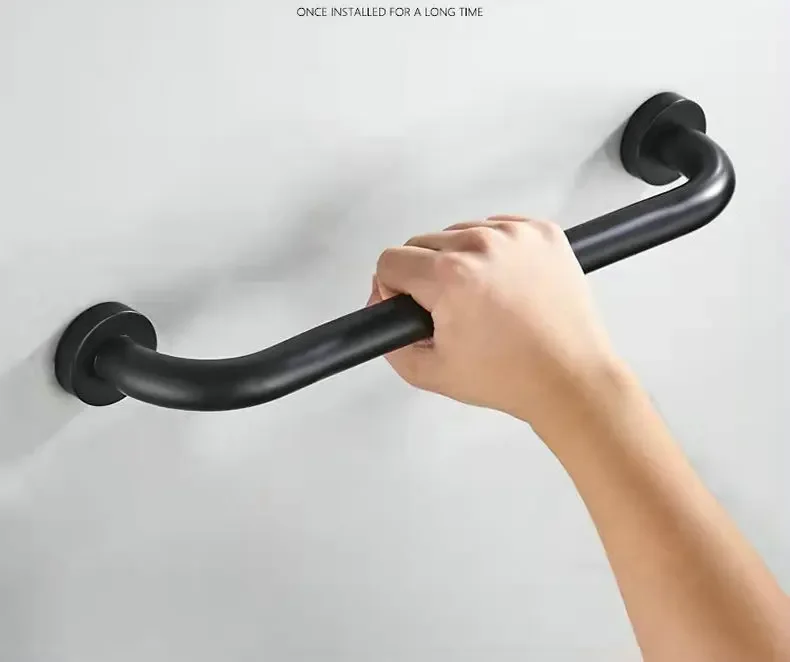 Description Picture 3 of itemBlack Space Aluminum Bathtub Grab Bars Handrails Old People Bathroom Handle Armrest Safety & Accessories Wc Towel Bar