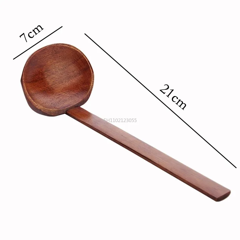 1Pcs Japanese Long Handle Ramen Spoons Wooden Tableware Home Tablespoons Cute Soup Ladle Hot Pot Skimmer New Kitchen Utensils