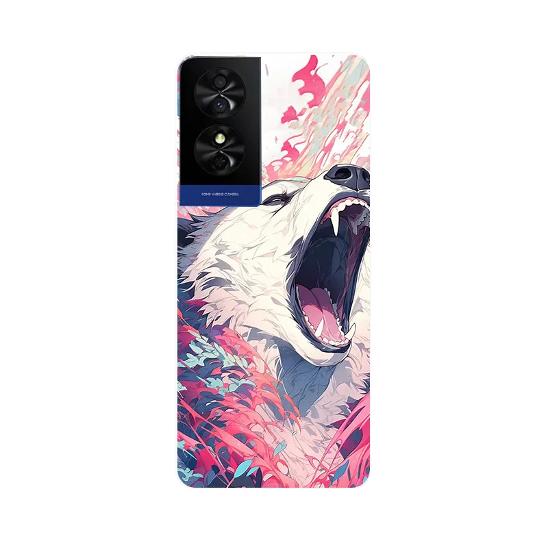 Colorful Leaves Flower Painted Soft Silicone Phone Case Cover - Bumper Protection Design