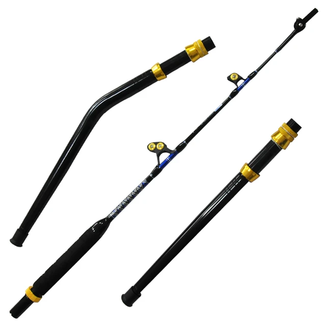 BlueSpear-Big Game Trolling Rod, Fishing Boat Rods, Guide Fishing Rods, 2 +  1 Swivel Tip, 130lbs, 5
