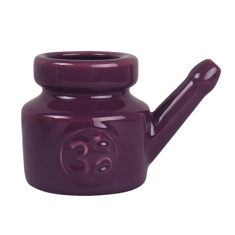

350Ml Ceramic Neti Pot Nose Cleaning Pot Durable Leakproof Spout Pot For Nasal Rinsing Nose Washing Men Women
