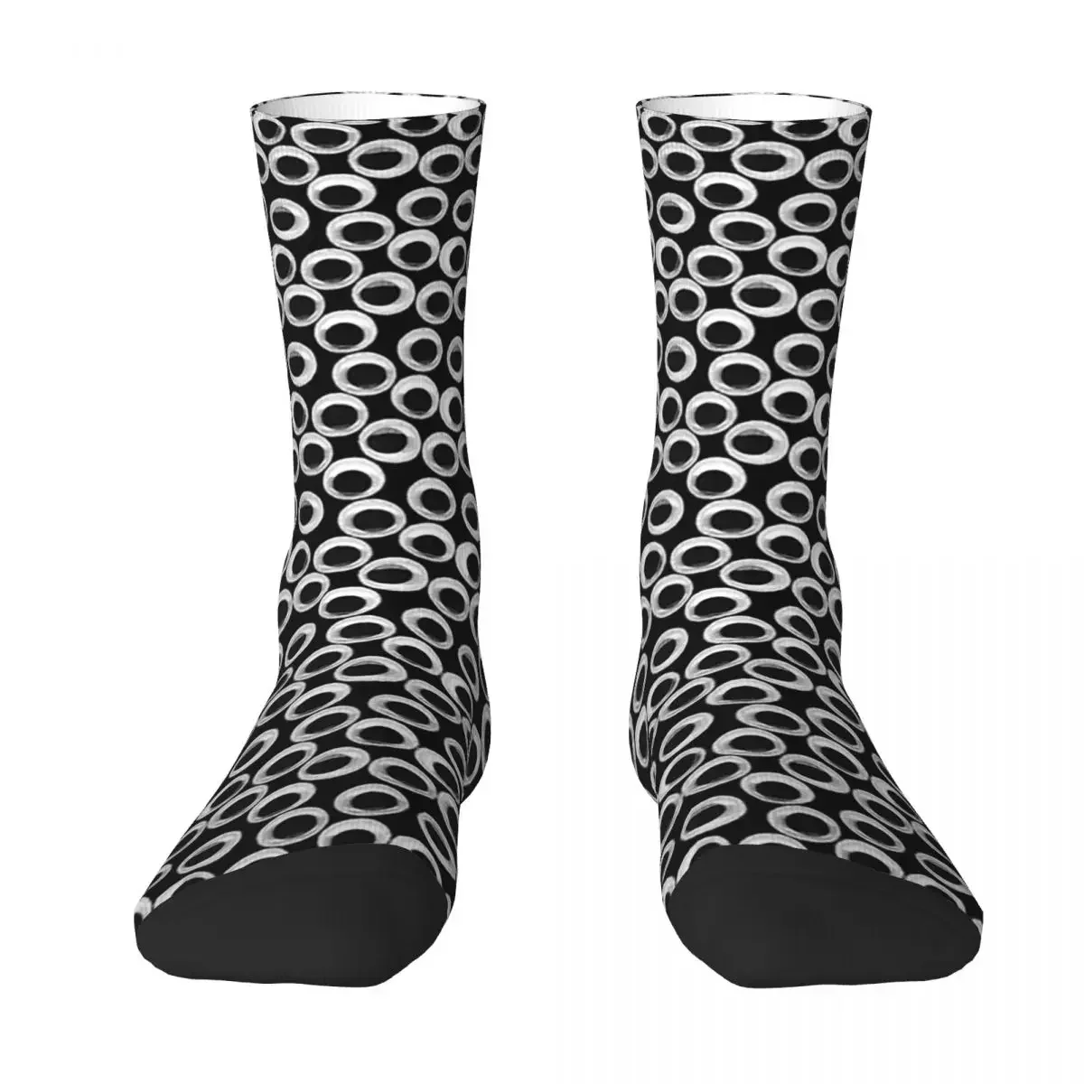 

All Seasons Crew Stockings Googly Eye Pattern - Black Socks Harajuku Casual Hip Hop Long Socks Accessories for Men Women Gifts