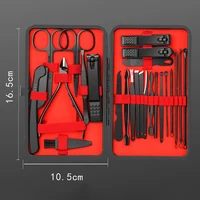 7/12/18/20/24PCS Set Professional Manicure Set Kits Stainless Steel Fingernail Toenail Clippers Set with Leather Portable Case 2