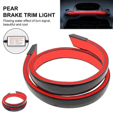

Universal Rear Roof Trunk Light Spoiler Wing Sticker Flexible Car Trunk Tail Brake Lights Waterproof LED Strip Flowing 12V Red