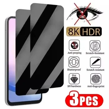 Triple-Pack Privacy Glass Screen Protector with Anti-Spy Technology