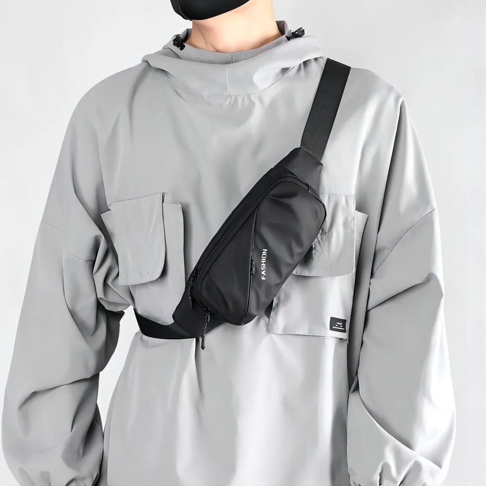 New Large Capacity Storage Waist Bag Portable Commuter Shoulder Bag Lightweight Mini Solid Color Crossbody Bag