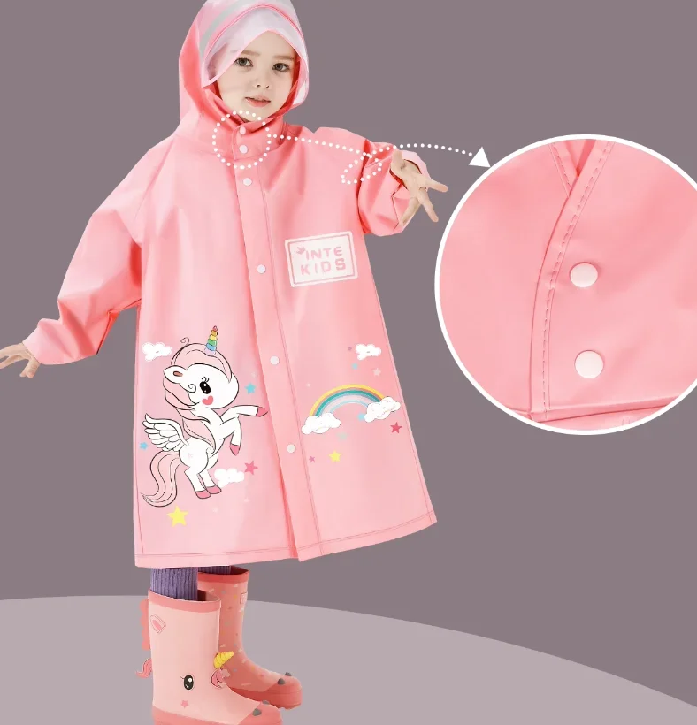 Poncho De Lluvia Infantil 2 Piezas - Impermeable Reutilizable, Talla 90-150 Cm, Ideal Para Excursiones Y Colegio