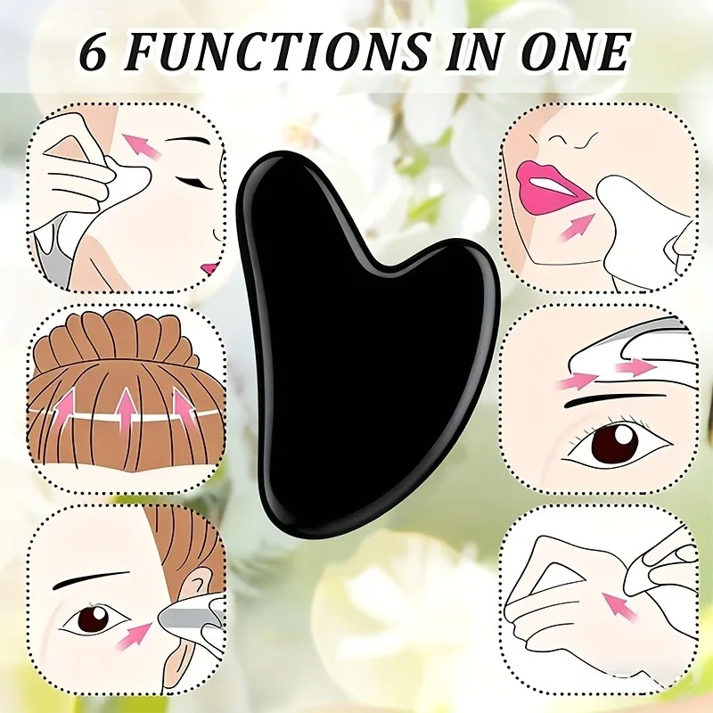 Set di Strumenti per Massaggio di Bellezza, Nuovo Bastoncino Leggero in Plastica, Strumento per Massaggio Viso e Corpo a Doppia Estremità con Rullo - immagine 6