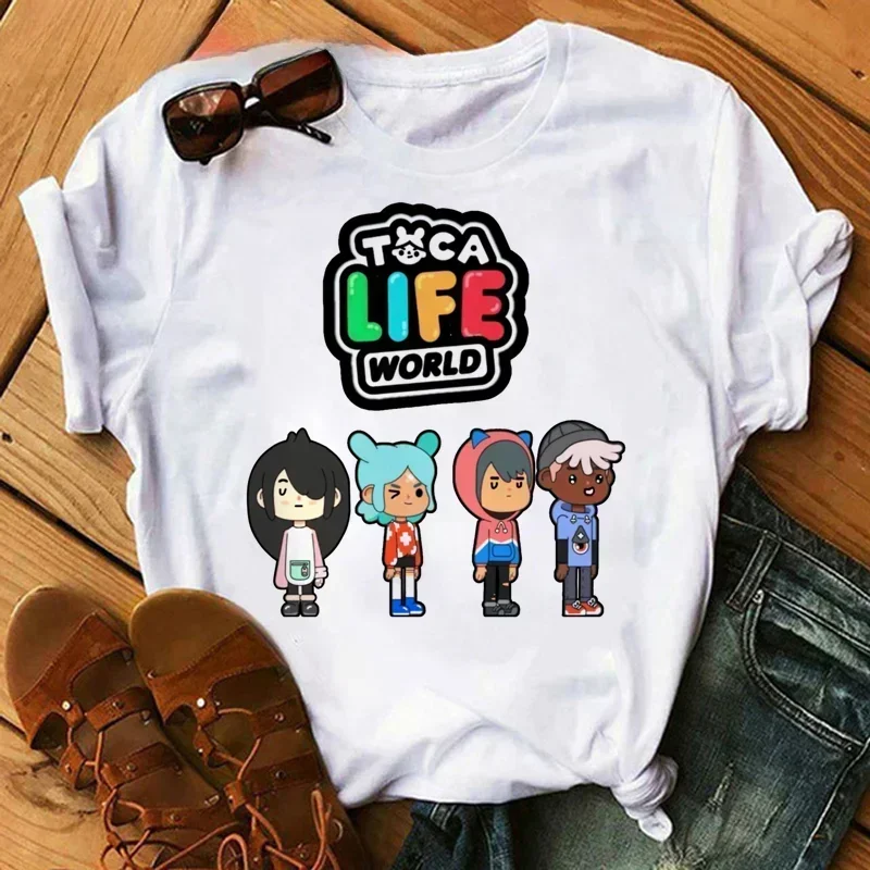 2025 Toca Life World Print Children T Shirt Summer Cotton Casual Tshirt Kid Boy Girl Clothes Toca Boca Game Graphic Top Baby Tee 6