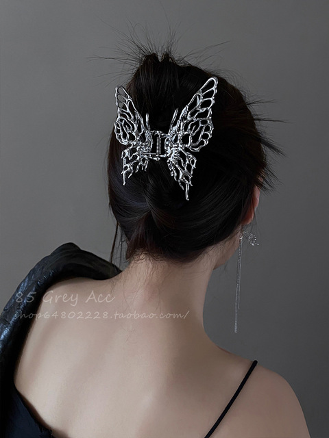 Fashion Metal Liquid Butterfly Hair Clip for Women Back Head Grab Clip Geometric Headband Trendy Hair Accessories Wholesale