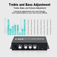 Wiistar 2.1 Channel HiFi Amplifier 80Wx2+80W Power HDMI RCA AUX Bluetooth Input Bass Treble Control Car Home Audio Power Amp 4