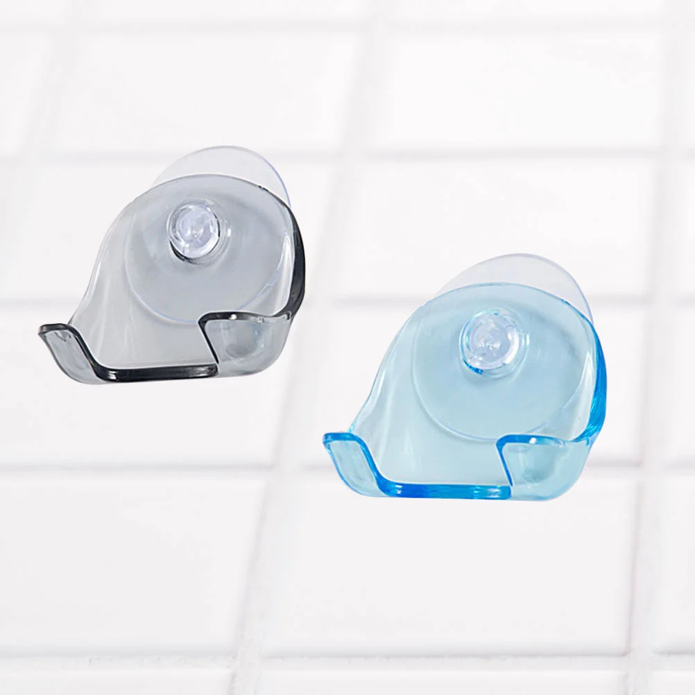 

2 Pcs Suction Cups Coat Hanger Stand Shaver Holder Shower Wall Razor Sucker Hook