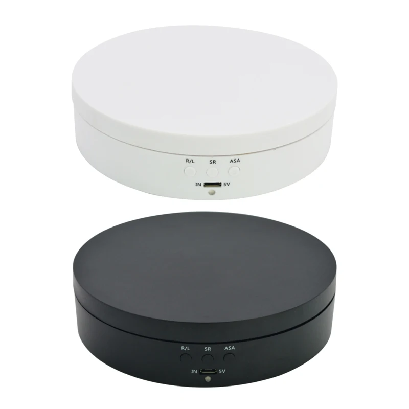 3 Speeds Electric Rotating Turntable Merchandise Display Base Automatic Revolving Platform 138MM Battery/USB Power