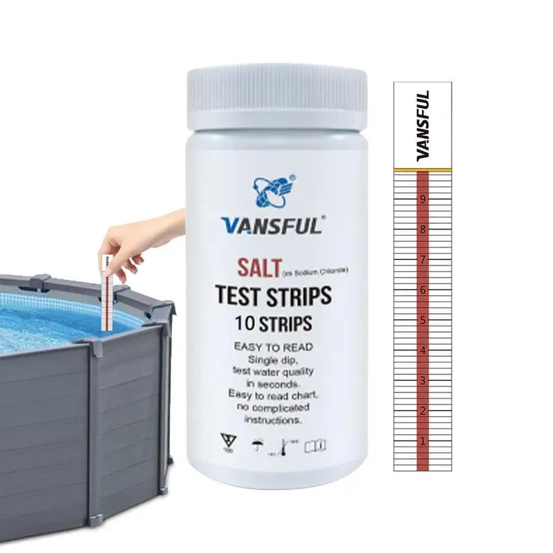 Pool Test Strips Pool Kit For Salt Water Testing Spa Test Strips For Hot Tub Water Hardness Kit With 10