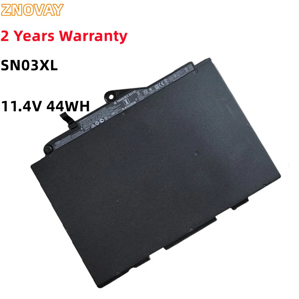 

ZNOVAY SN03XL 11.4V 44WH Laptop Battery For HP EliteBook 820 725 G3 G4 800514-001 800232-241 HSTNN-UB6T HSTNN-DB6V