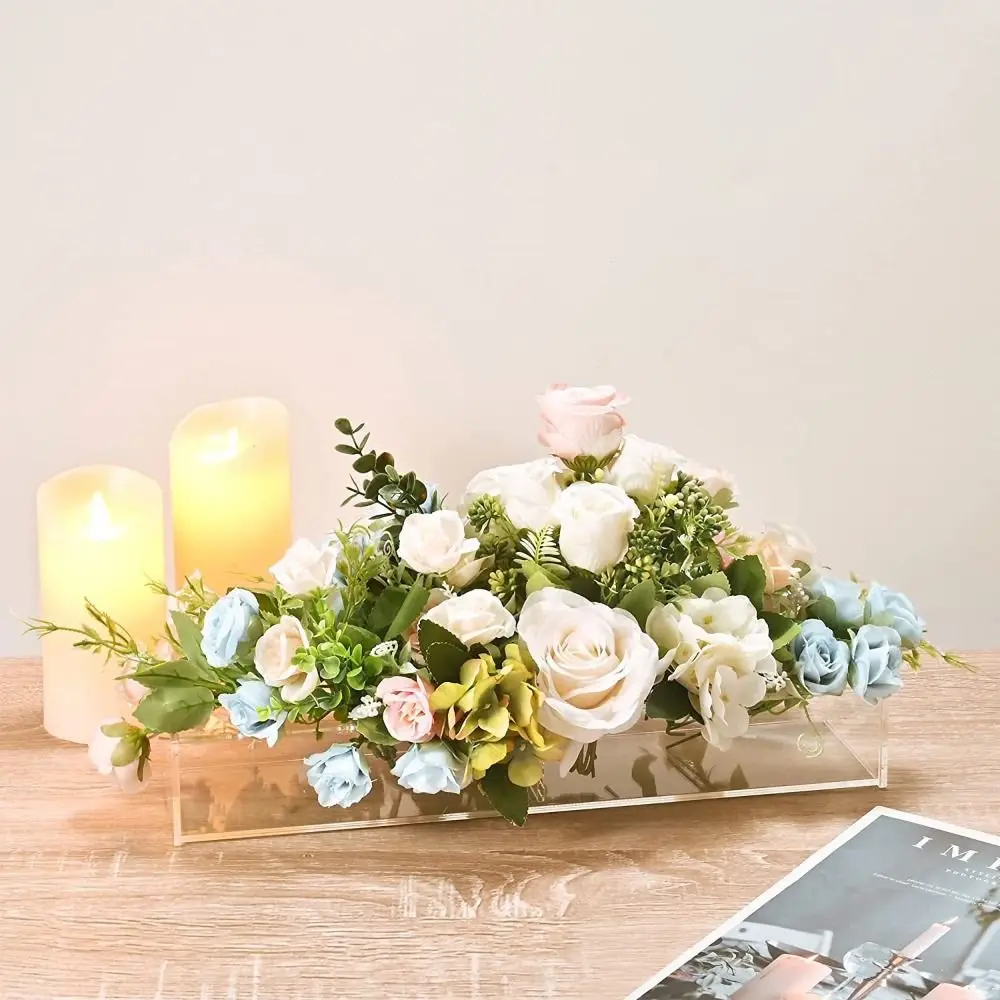Cylinder Clear Acrylic Flower Vase Leak-Proof Transparent Flower Arrangement Bottle Simple Creative Hydroponic Flower Pot 5