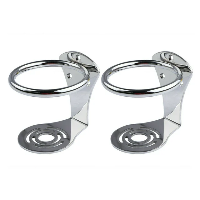 2X Stainless Steel Car Cup Holder Drink Beverage Storage Rack