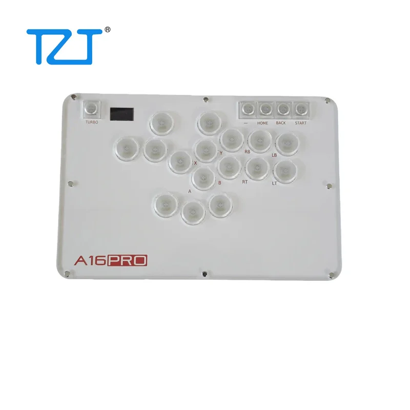 TZT HAMGEEK A16 Pro Hitbox Black/White 16-Button Arcade Stick