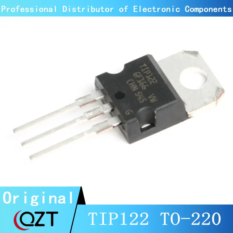 10pcs/lot TIP122 TO220 122 5A 100V TO-220 chip New spot 10pcs lot original new imported tip122 tip127 tlp122 tlp127 to 220 darlington transistor 5a 100v