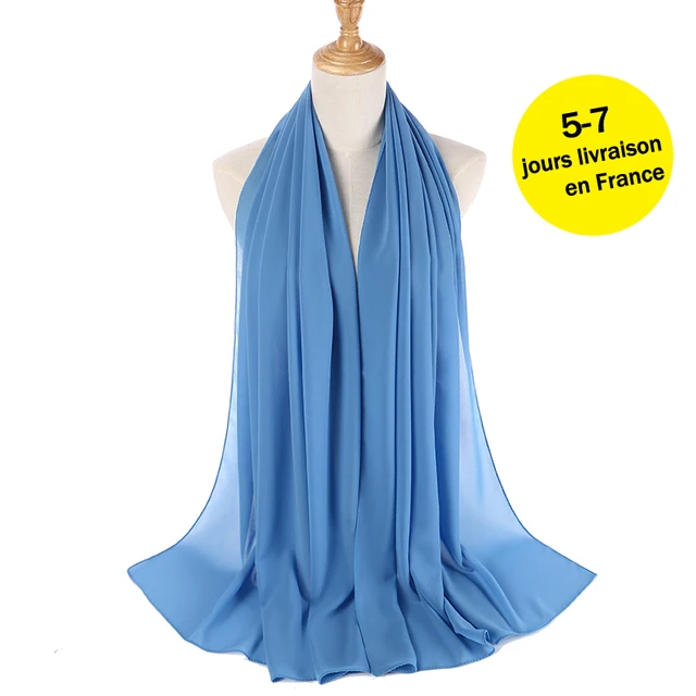 women plain bubble chiffon scarf hijab wrap printe solid color shawls headband women hijabs scarves/scarf 60 colors COLOR 4