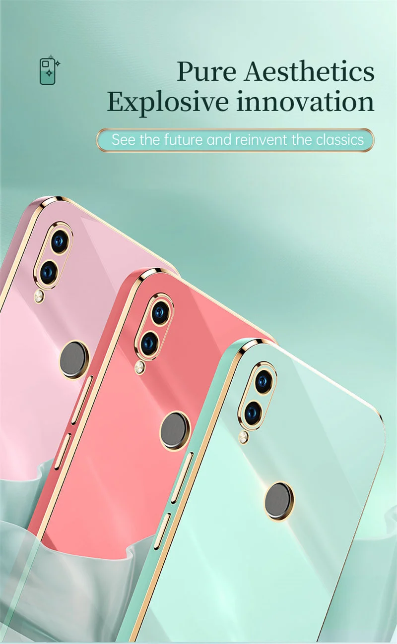 Premium Plating Silicone TPU Shockproof Phone Case - Soft Back Cover