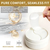 Masque pour les yeux au bio-collagène, 60 patchs, hydrogel rafraîchissant pour les yeux gonflés avec niacinamide et acide hyaluronique, éclaircissant, hydratant, raffermissant, apaisant 3