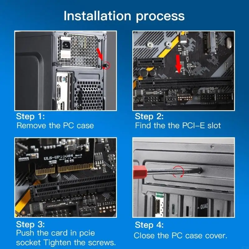 8-Port 20G USB3.2 Type-C PCIE Desktop Expansion Card PCI-E Adapter Supports Windows2000 Dual 10G ULANSON