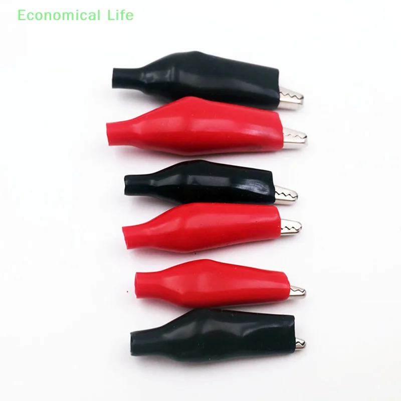 12 Pcs 28MM Black Red Blue Black Yellow Soft Plastic Coated Testing Probe Mini Alligator Test Clips