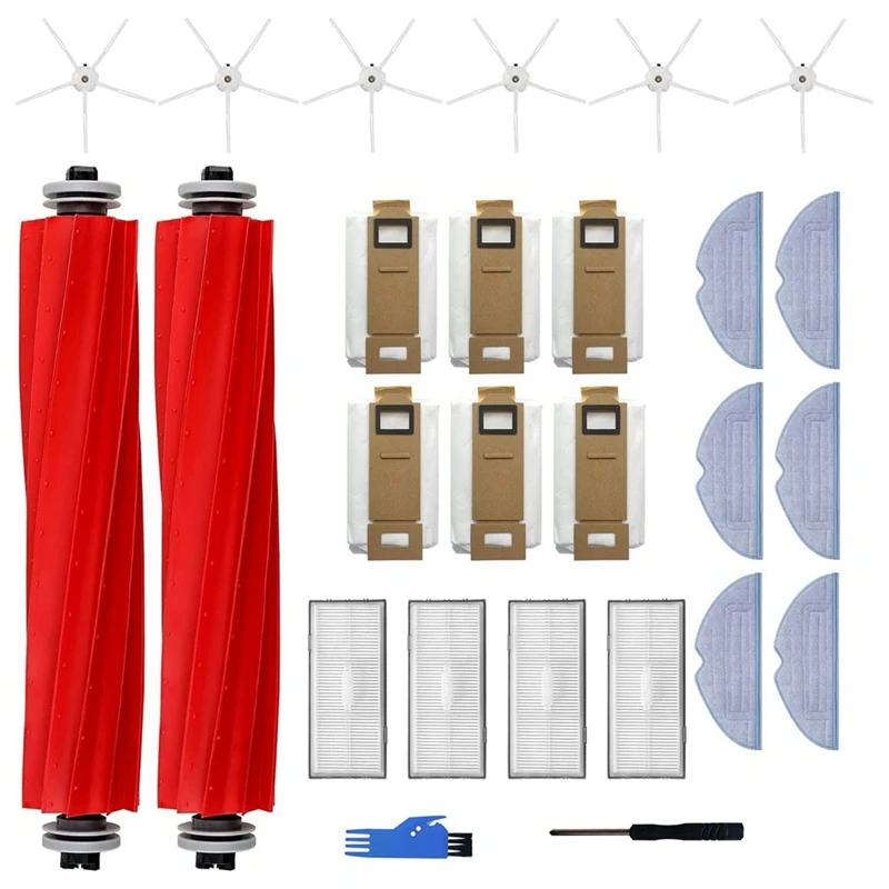 

Parts For Roborock S7 Plus/S7+ Vacuum Cleaner Main Side Brush Hepa Filter Mop Cloth Dust Bags