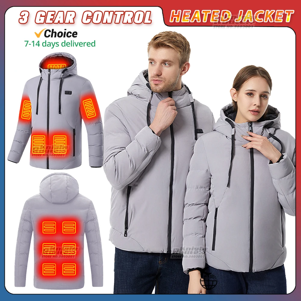 

11 Areas Heated Jacket Men Women's Winter Motorcycle Jacket Moto USB Electric Heating Jacket Heated Vest Thermal Coat Clothing