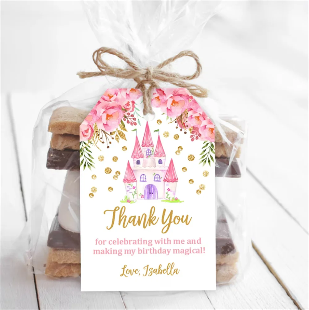 50 Pezzi Princess Birthday Grazie Tag Princess Favor Tag Modificabili