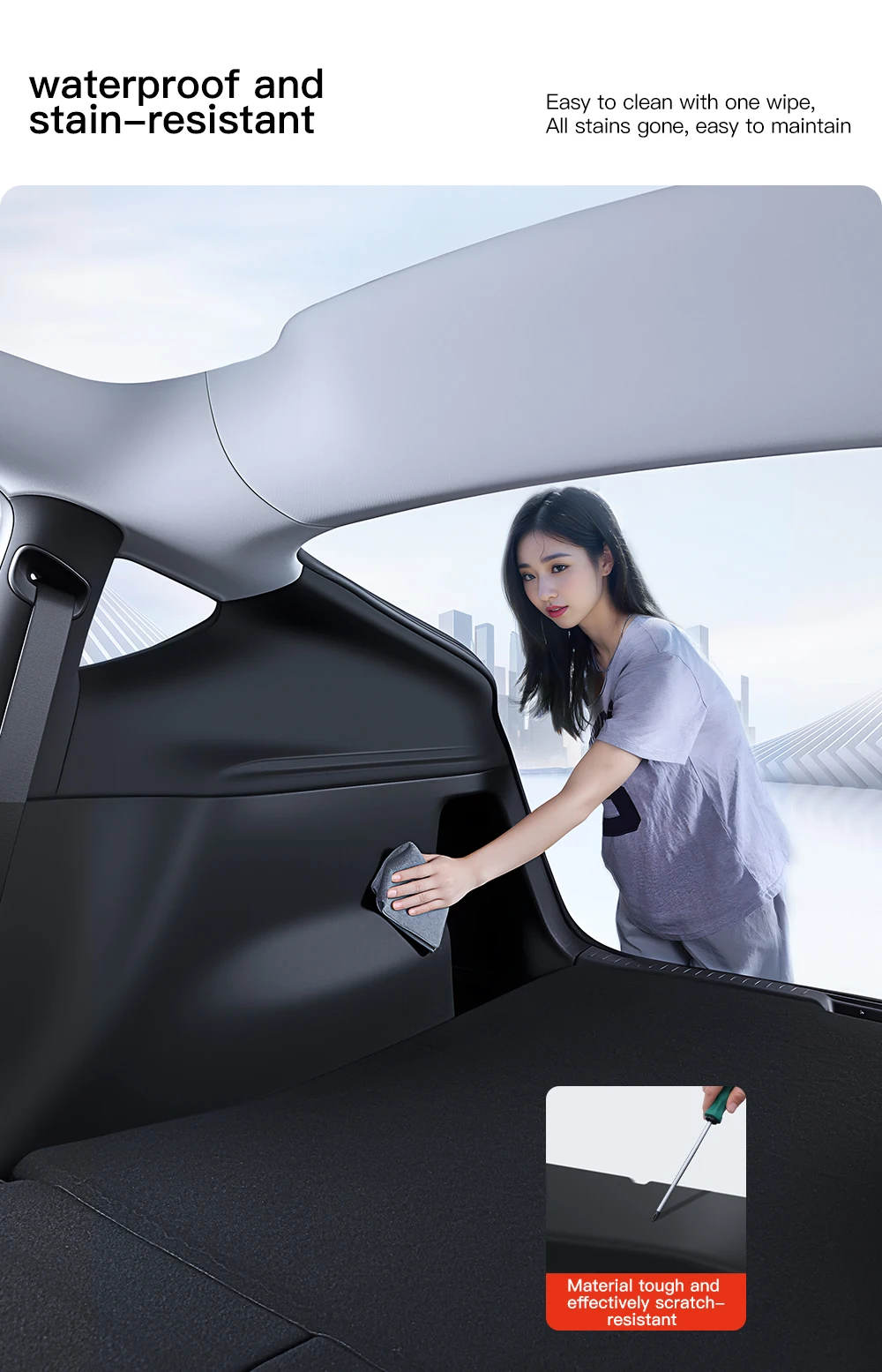 Rear Trunk Side Anti-Kick Pad For Tesla Model Y Juniper 2025 TPE Full Coverage P