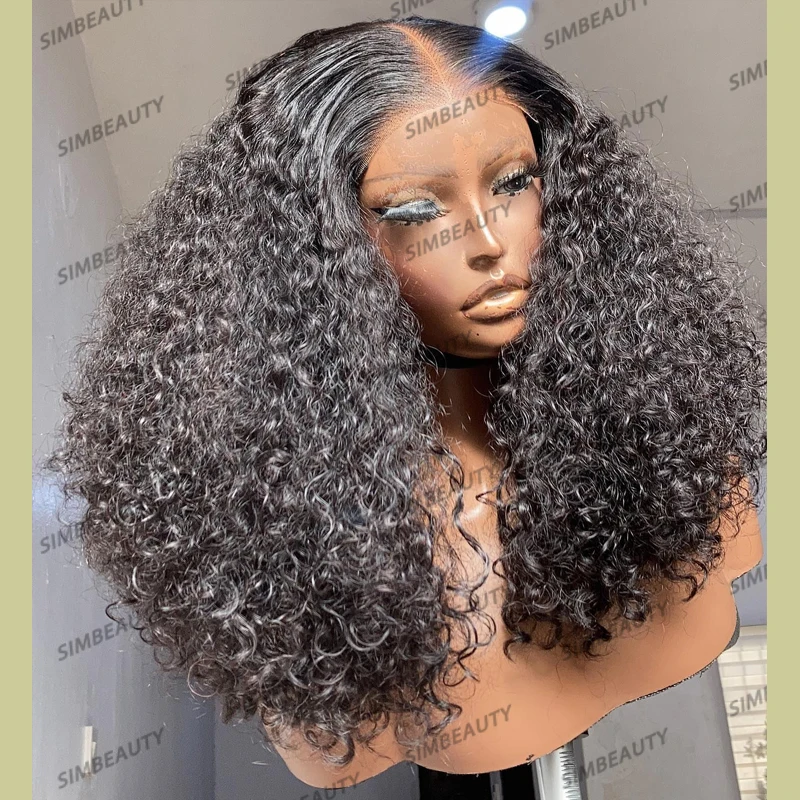 

Glueless Remy Human Hair Lace Front Wigs 250Density Afo Kinky Curly Mongolian Pre Plucked 360 Lace Frontal Wigs Natural Hairline