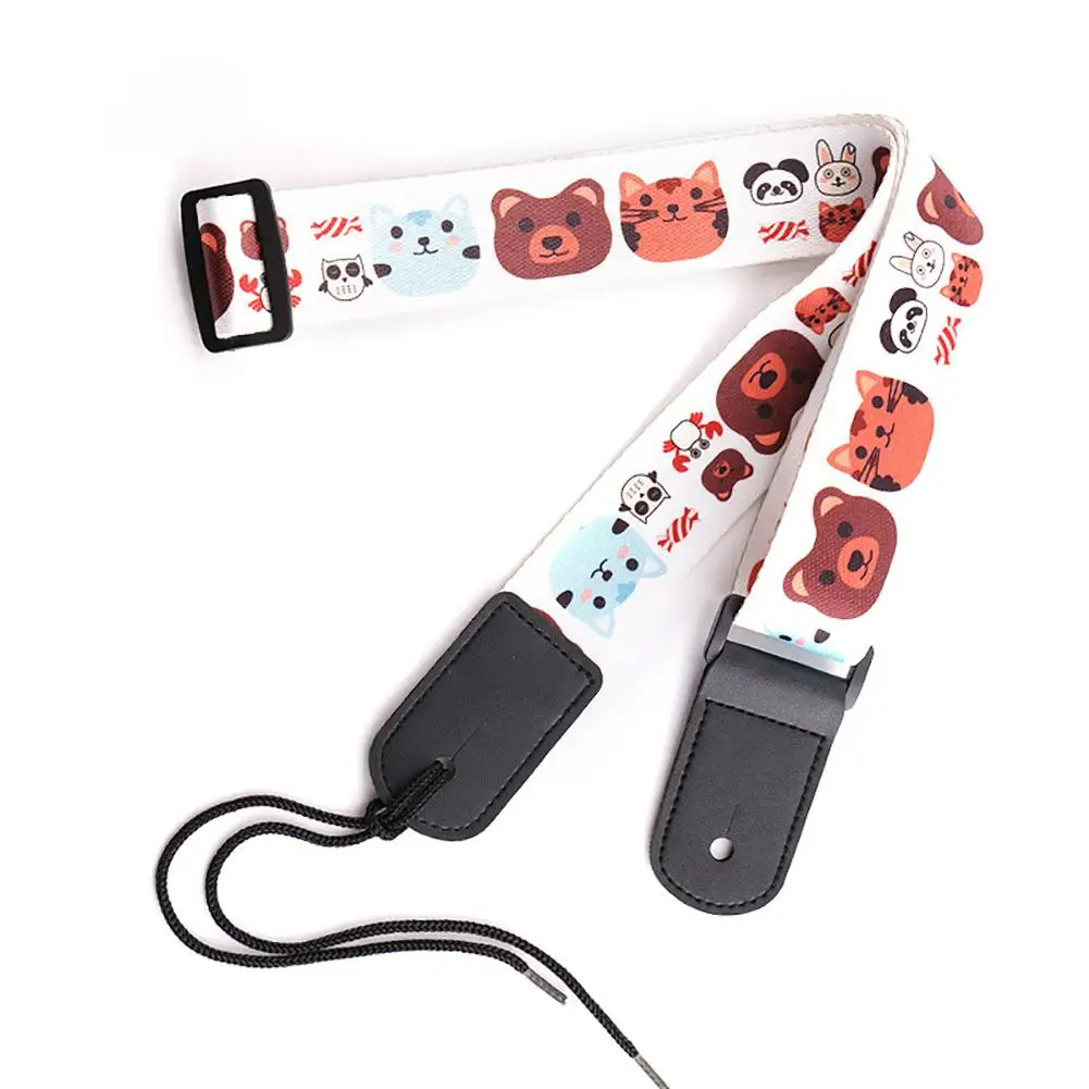 

YOUZI Lovely Cartoon Kids Ukulele Strap Polyester Band Belt Music Instrument Accessories 38mm*1.4m