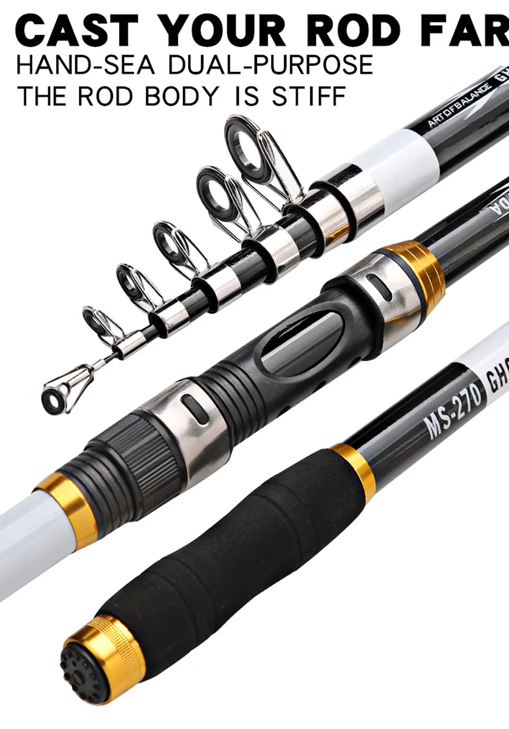 Carbon Fiber Fishing Rod Feeder  Carbon Fiber Fishing Pole - 2.1m