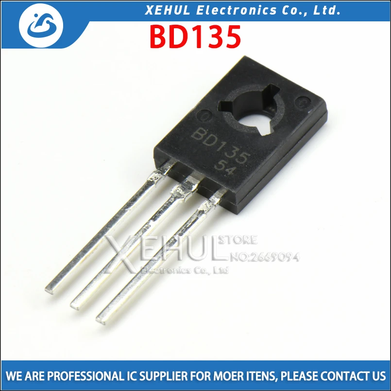 

50PCS BD135 + BD136 each 25PCS Transistor TO-126 Silicon PNP NPN Epitaxial Power Triode Transistor