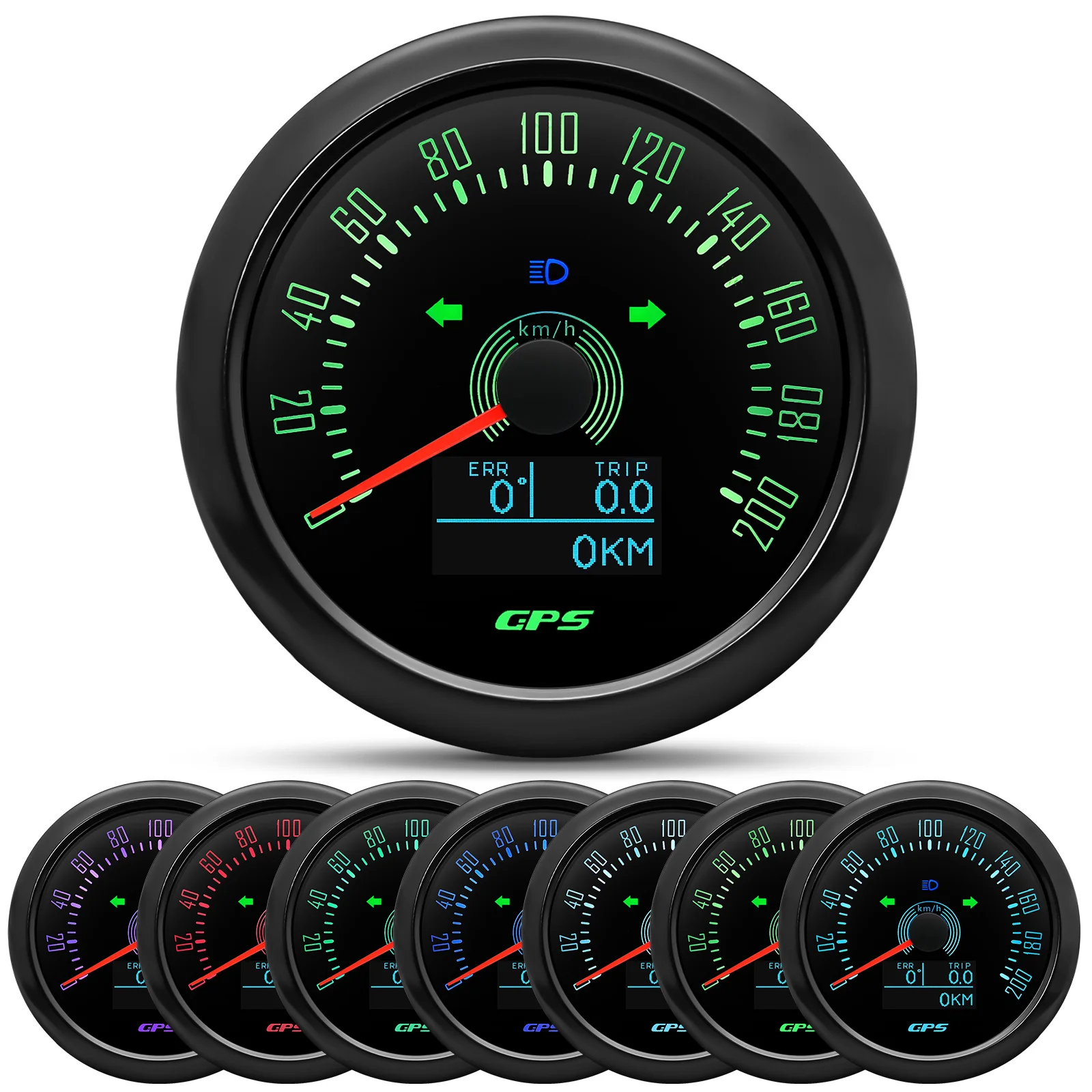 85MM-GPS-Speedometer-with-GPS-Antenna-COG-TRIP-Total-Mileage-Car-Truck ...