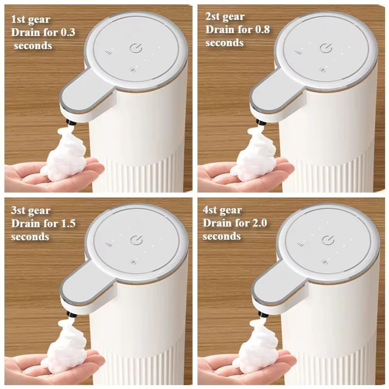360Ml Automatic Soap Dispenser Bathroom Accessories Automatic Liquid Soap Dispenser Type-C 4 Level Foam