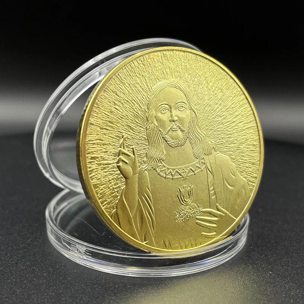 Golden Jesus Coin Christianity Christian Token Medal Challenge Coin  Collectibles Easter Bonus Gift Souvenir - AliExpress